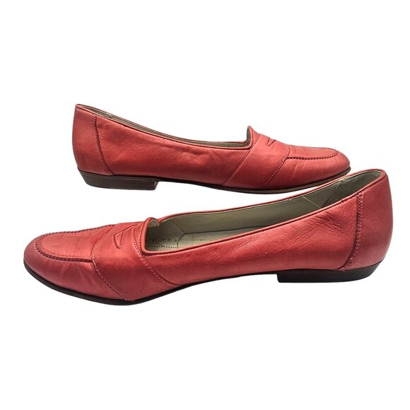 Bally Pink Leather Slip-On Loafer Flats Size 9.5 Made in Italy - Picture 3 of 14